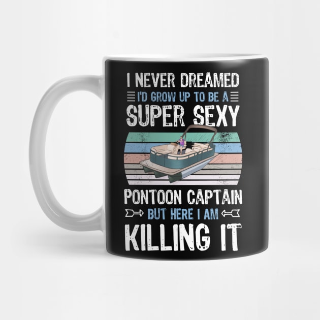 Pontoon Captain Pontooning Boating Gift by qwertydesigns